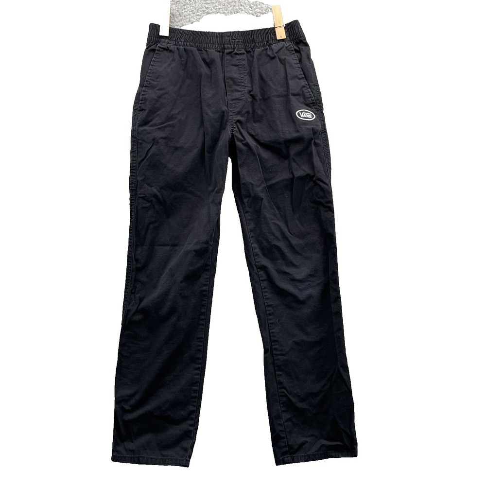 Vans Canvas Ripstop Pants Youth Large Black Skateboarding Streetwear Sport Y2k